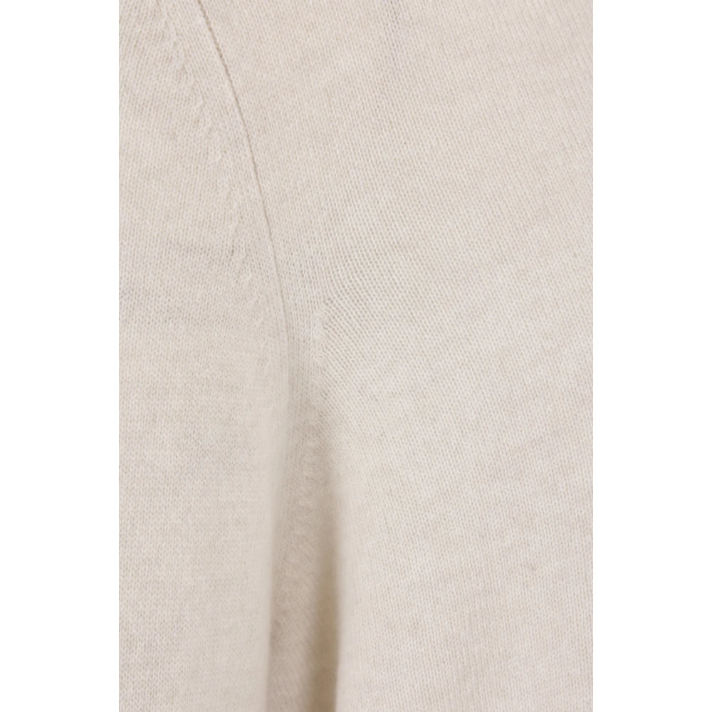 BRUNELLO CUCINELLI Kasjmiertrui met Ribdetails Brown Heren