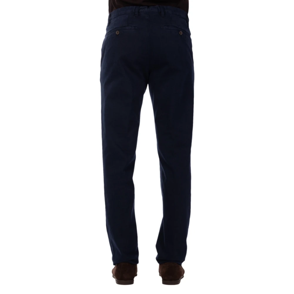 Myths Lange katoenen broek met logo Blue Heren