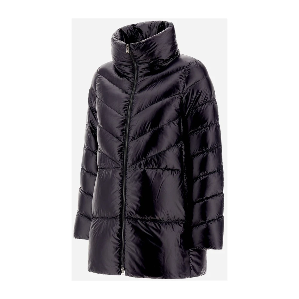 Herno Nylon Ultralight A-Shape Jas Black Dames