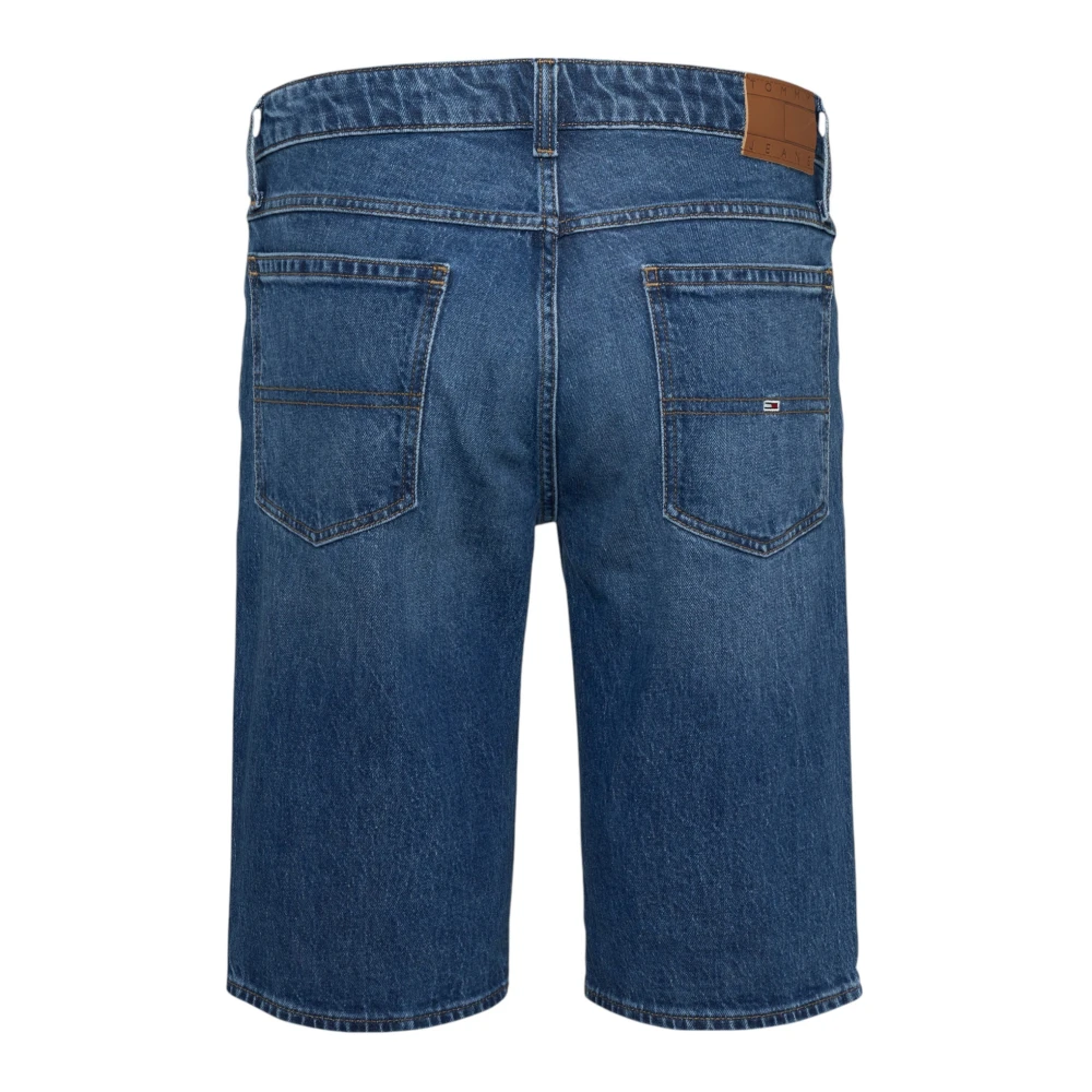 Tommy Jeans Blauwe Katoenmix Rits Shorts Blue Heren