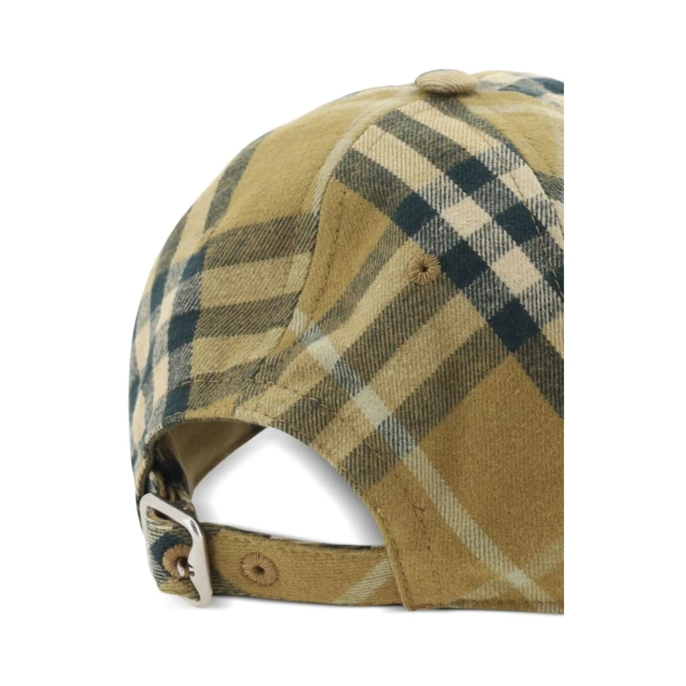 Burberry Geruite Katoenen Pet Beige Dames