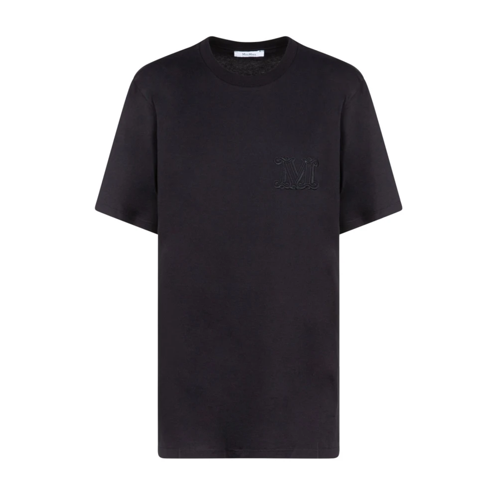 Max Mara Geborduurd Logo T-shirt Black Heren