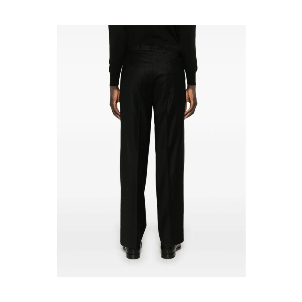 Briglia Zwarte Wollen Twill Broek Black Heren