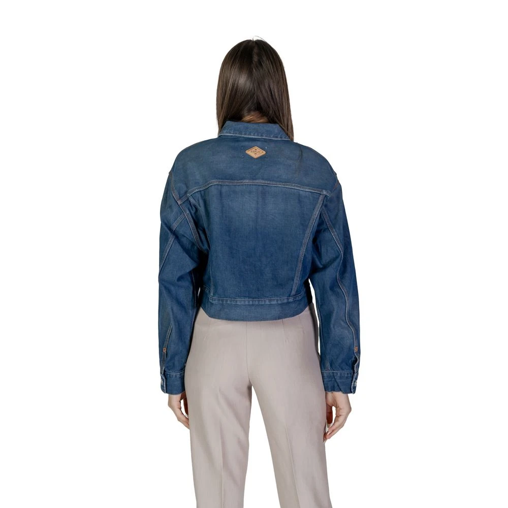 Replay Blauwe Katoenen Jas & Mantel Collectie Blue Dames