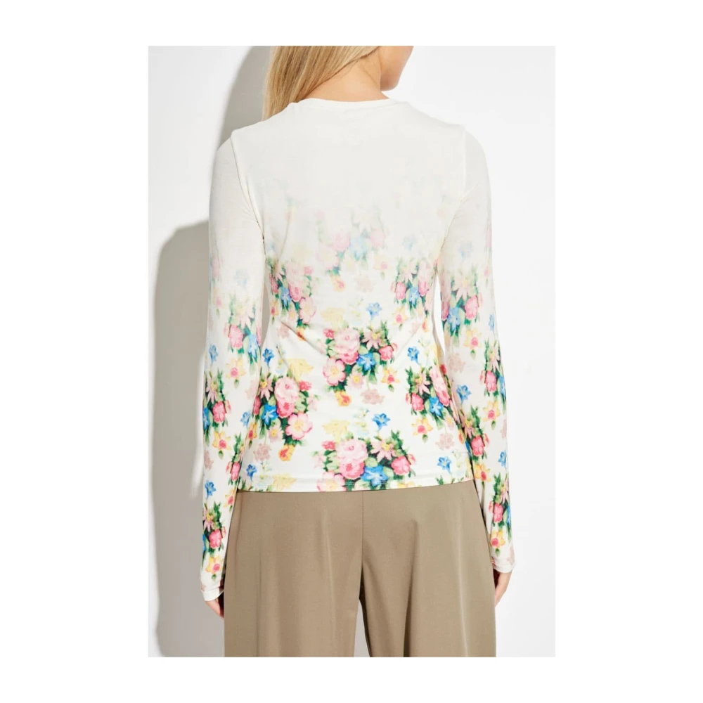 Loewe Bloemenprint T-shirt en Polo Multicolor Dames