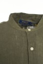 green-mandarin-collar-linen-shirt