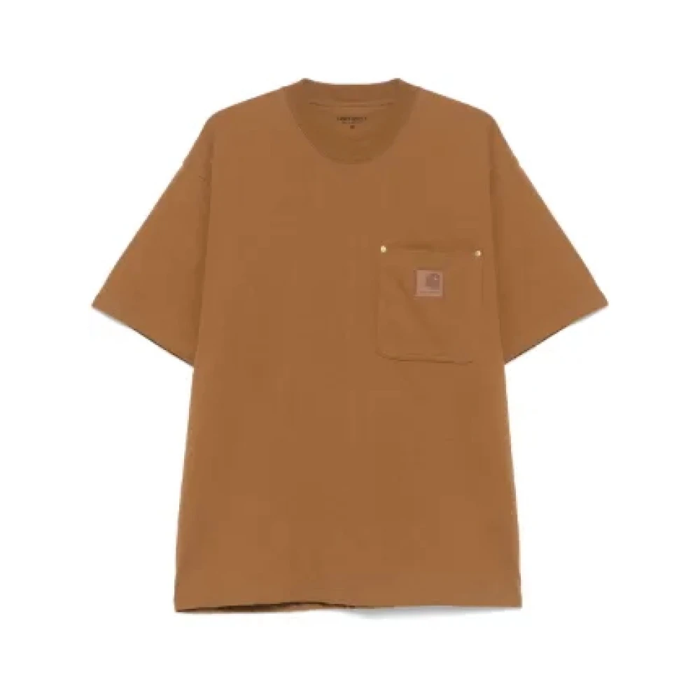 Carhartt WIP Zak T-shirt in Eldon stijl Brown Heren