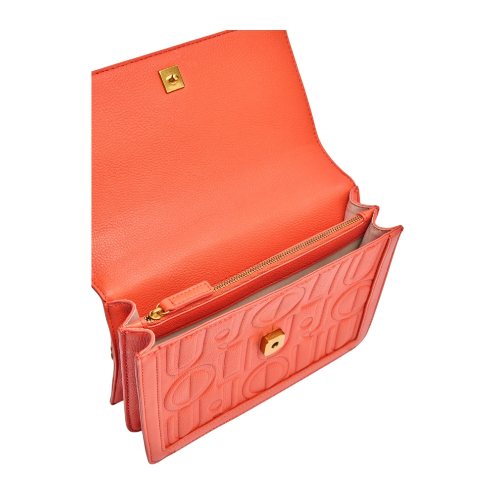 Liu Jo Oranje Crossbody Tas met Glanzende Afwerking Orange Dames
