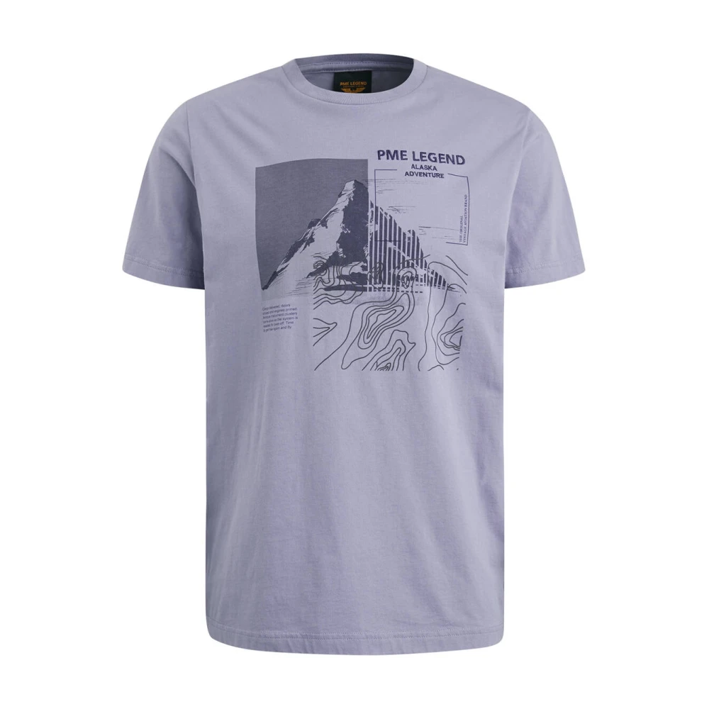 PME Legend Korte Mouw R-hals Jersey T-shirt Purple Heren