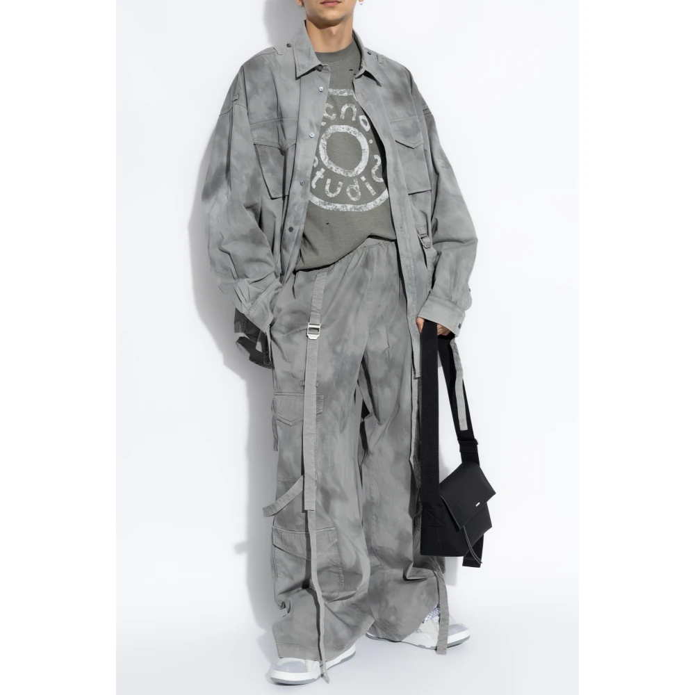 Acne Studios Bedrukt T-shirt Gray Heren