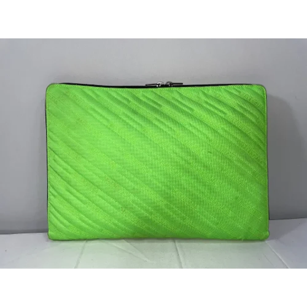 Balenciaga Vintage Pre-owned Nylon clutches Green Heren