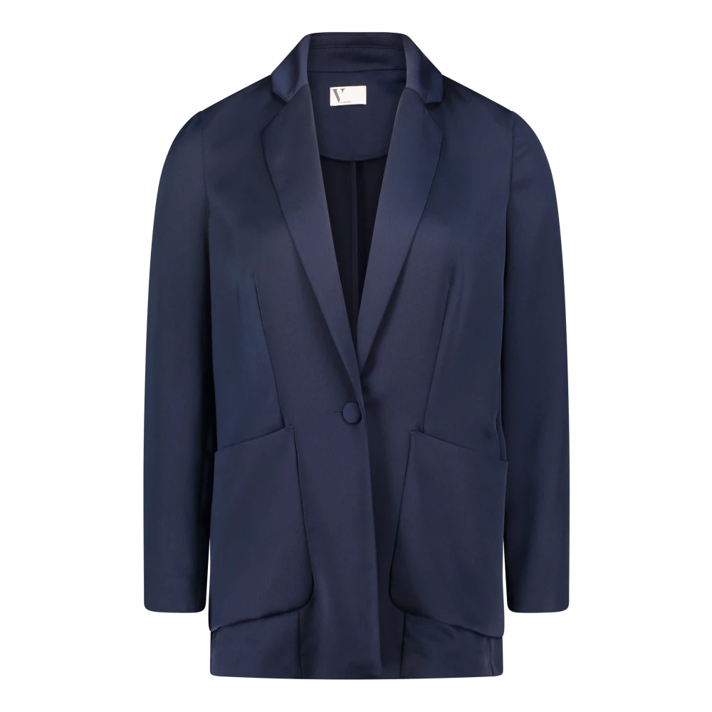 Vera Mont Klassieke Blazerjas met Zakken Blue Dames