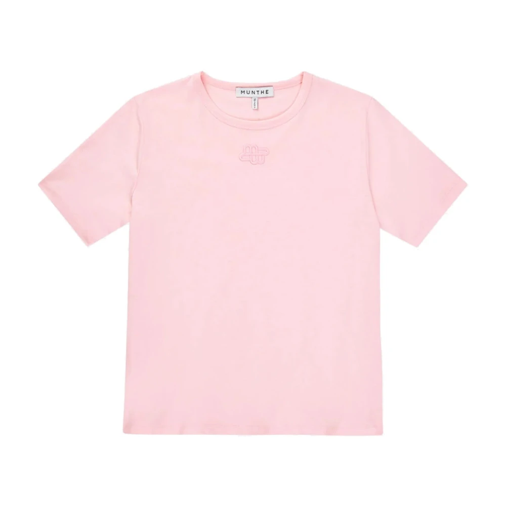Munthe Geborduurd Roze T-shirt Pink Dames