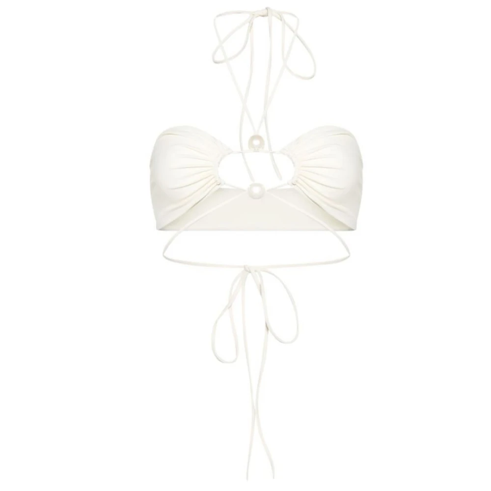 Magda Butrym Crème Swim Bra 03 White Dames
