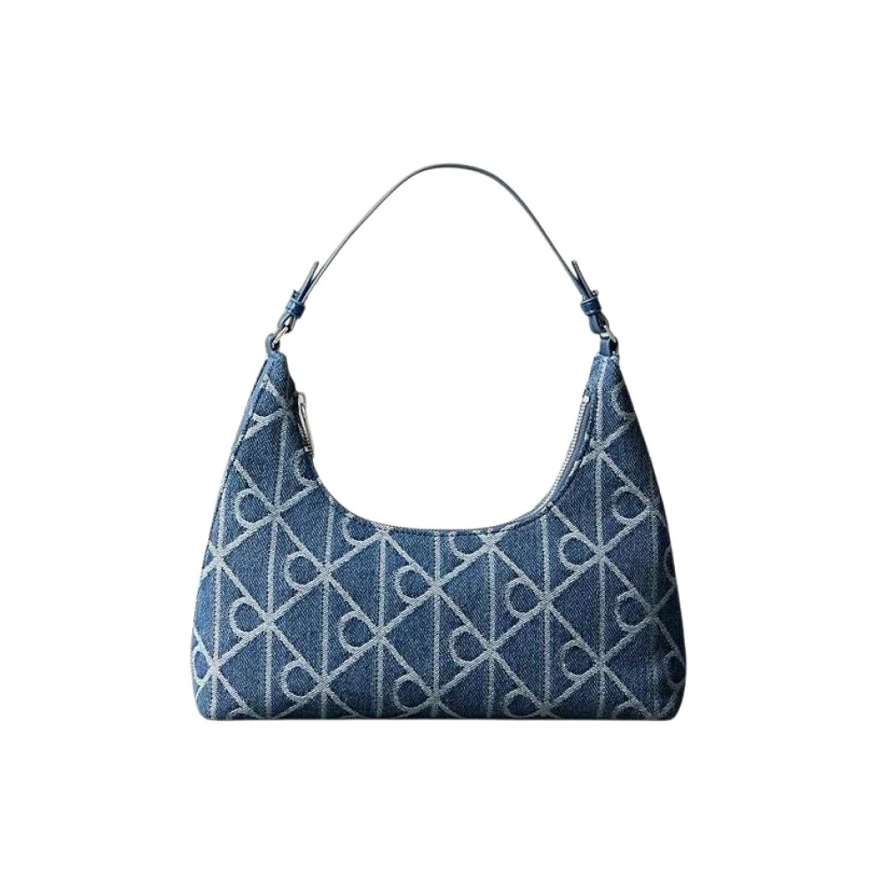 Calvin Klein Women's Blue Emblem Aop Shoulder