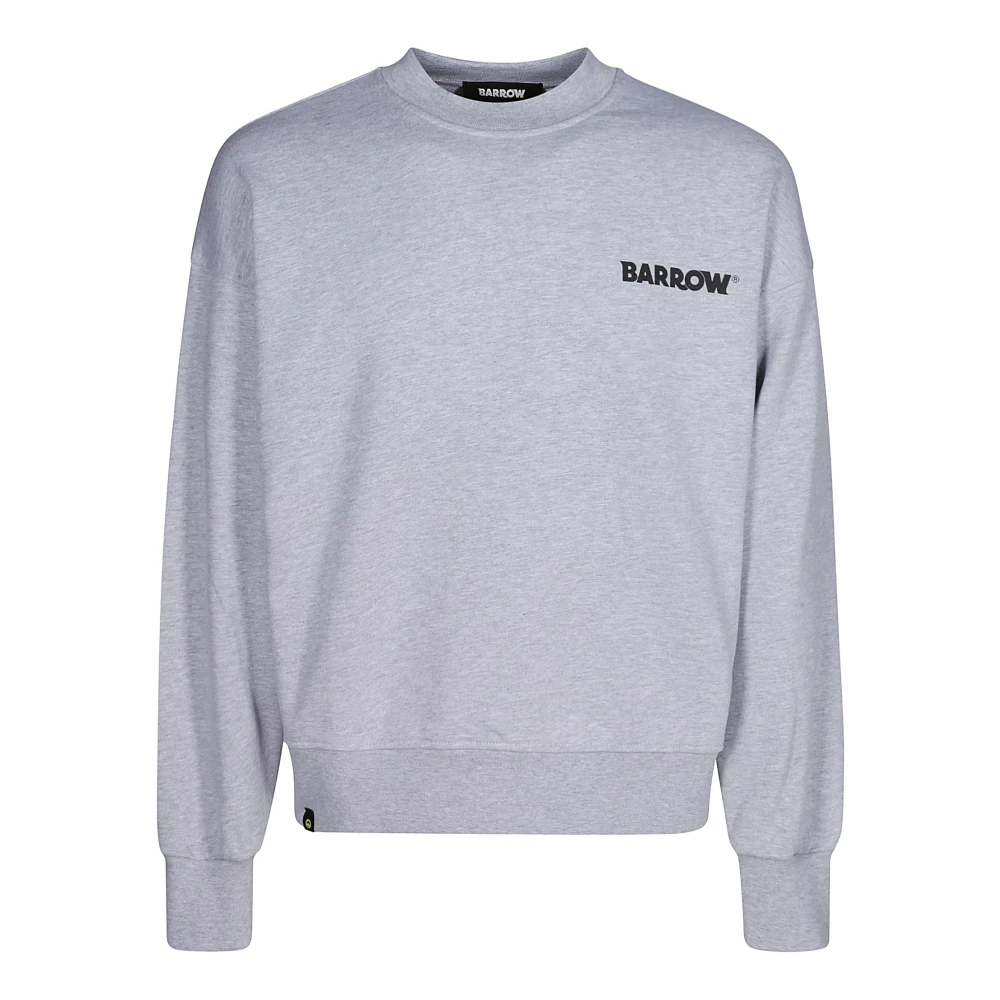 Barrow Katoenen trui met logoprint Gray Heren