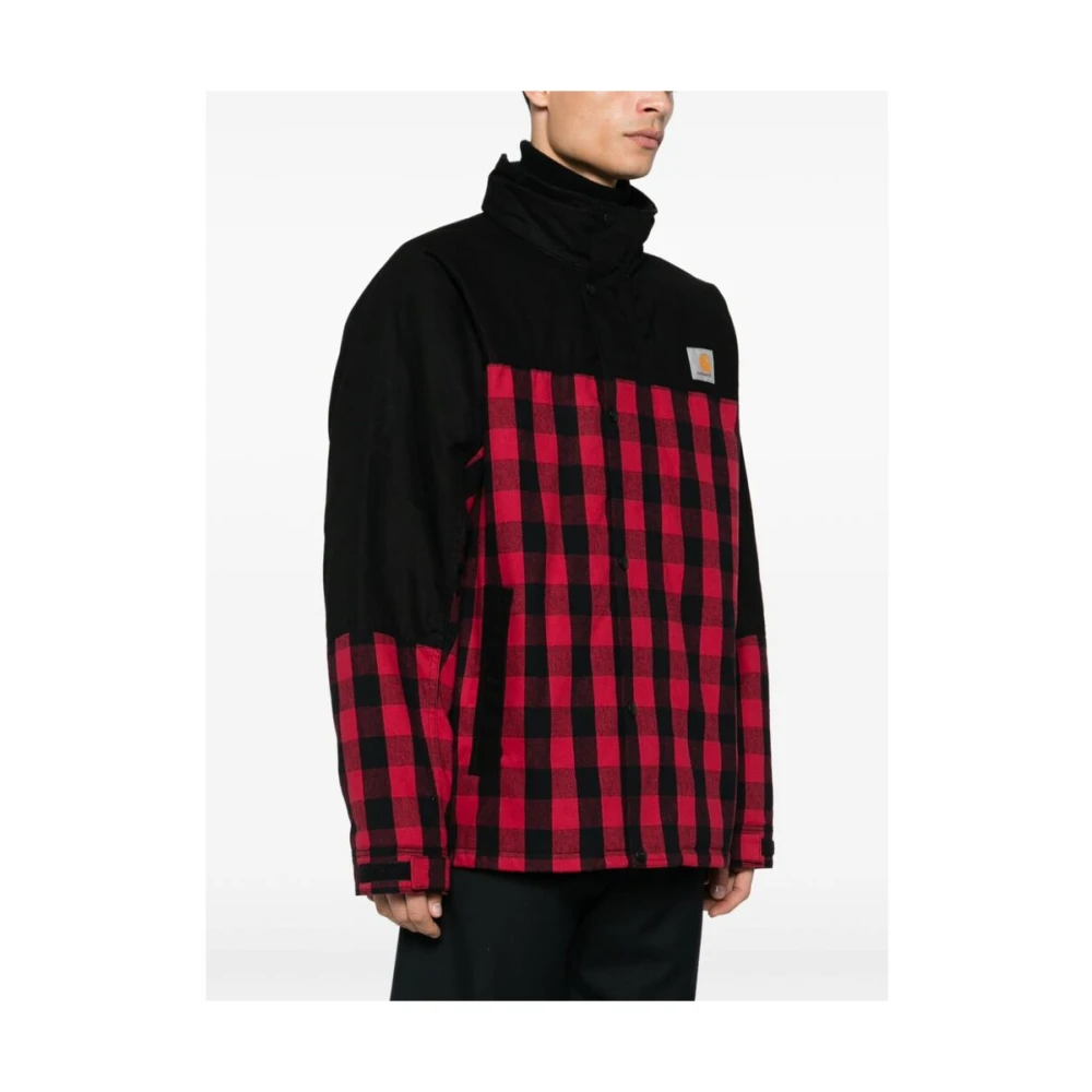Junya Watanabe Geruit Outerwear met Corduroy Kraag Red Heren