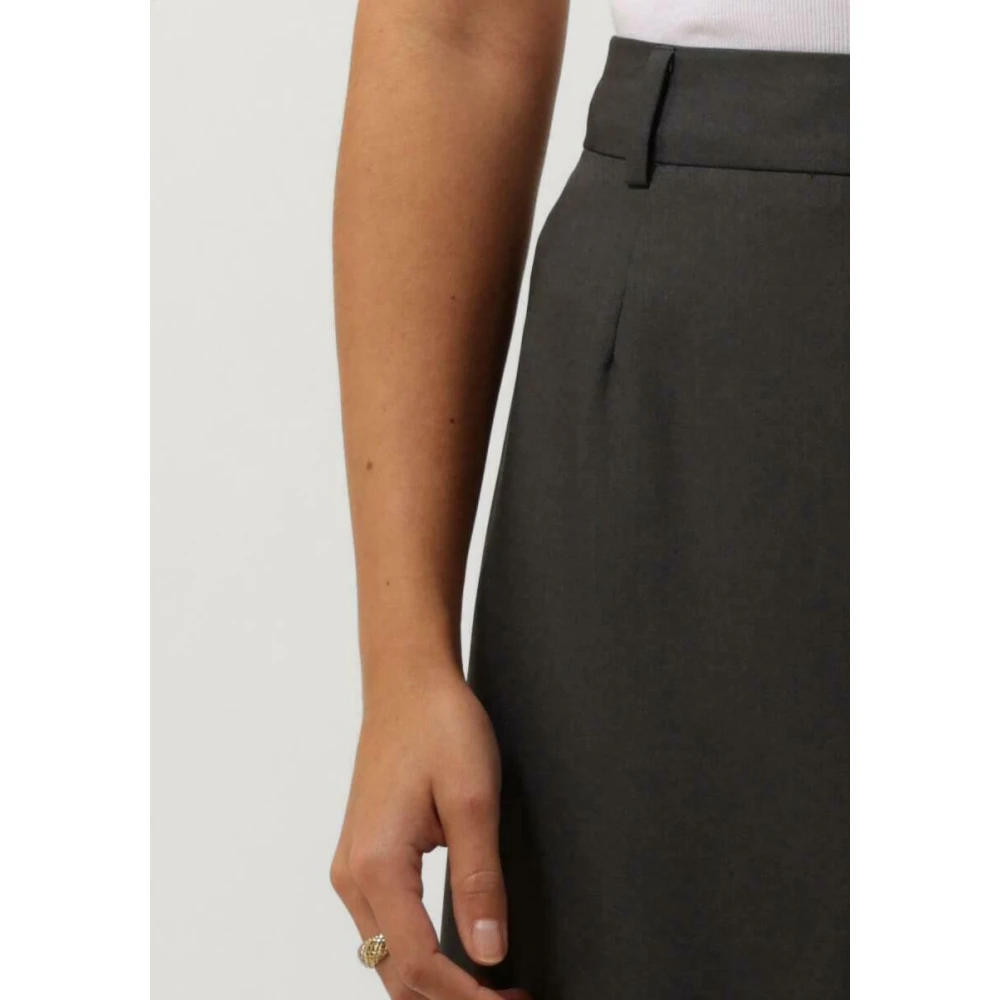 NEO NOIR Grijze Maxi Rok met Split en Zakken Gray Dames