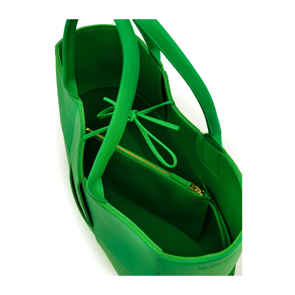 Bottega Veneta Leren Arco Tote Shopper Green Dames