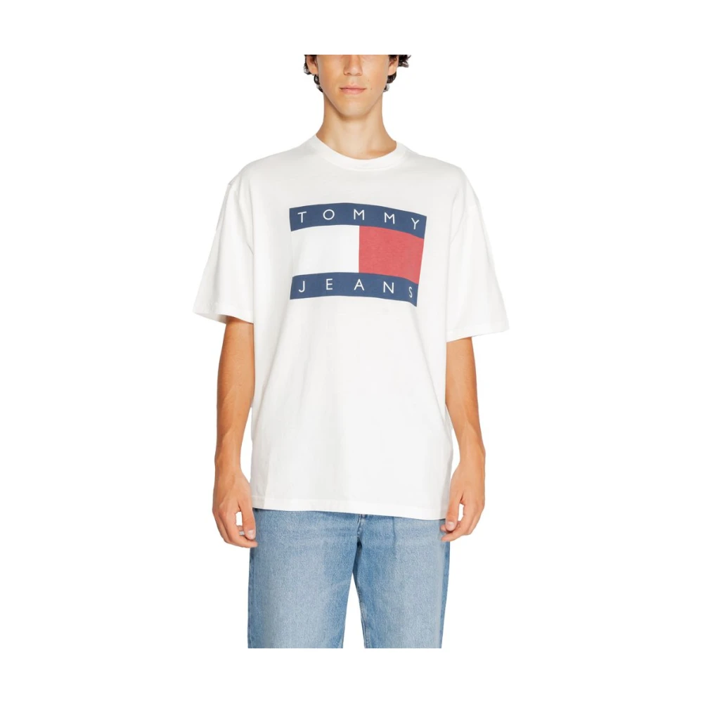 Tommy Jeans Katoenen Heren T-shirt Herfst Winter Collectie White Heren