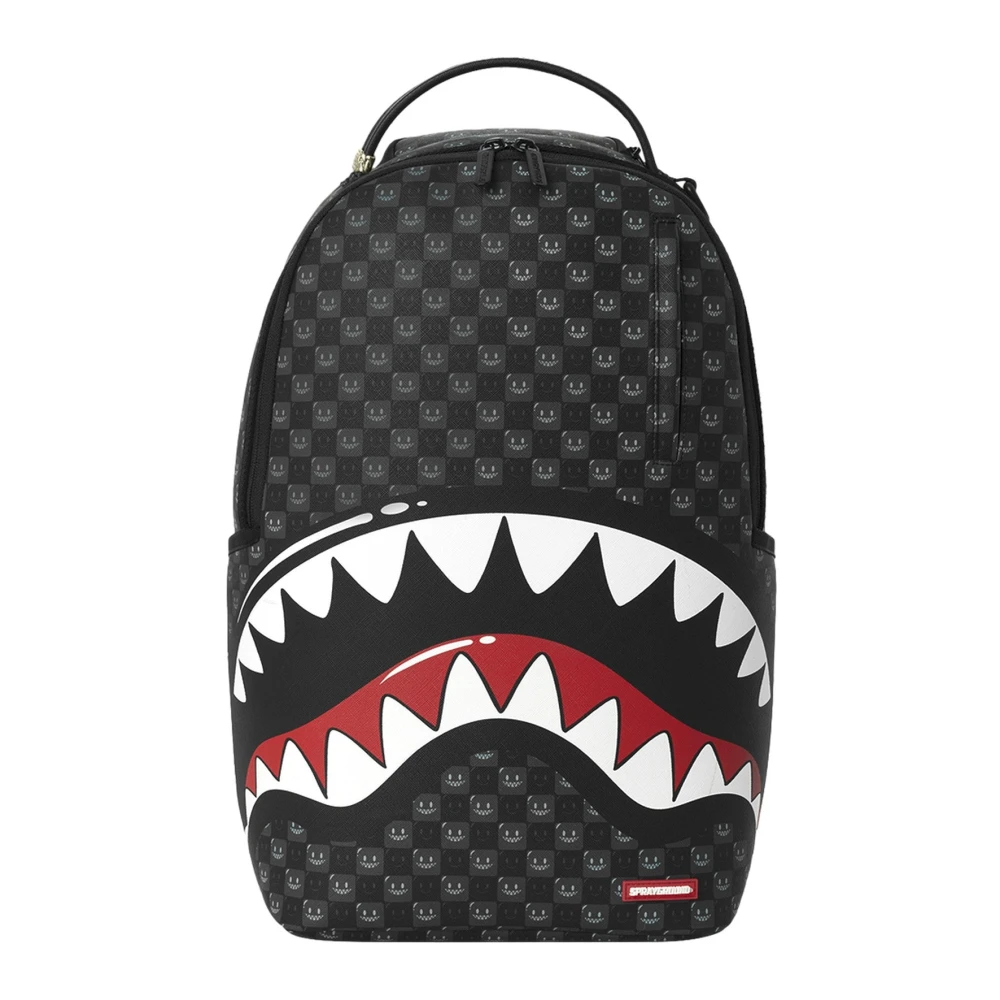 Sprayground Unisex Nero - Sharks In Paris Wtf Bubbly Check Backpack - Bags - One Size