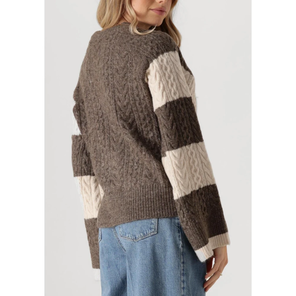 Object Beige Gebreide Pullover voor Vrouwen Beige Dames