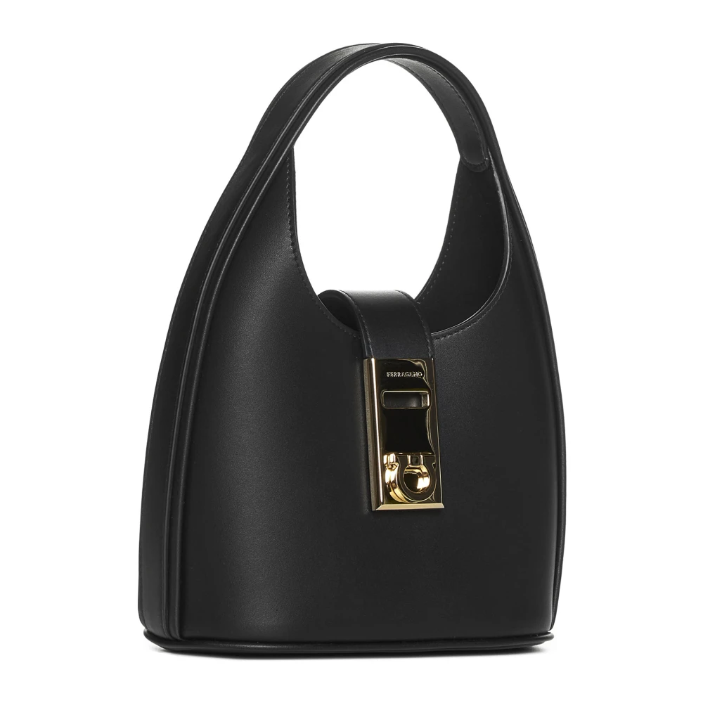 Salvatore Ferragamo Zwarte Hobo Tassen Black Dames