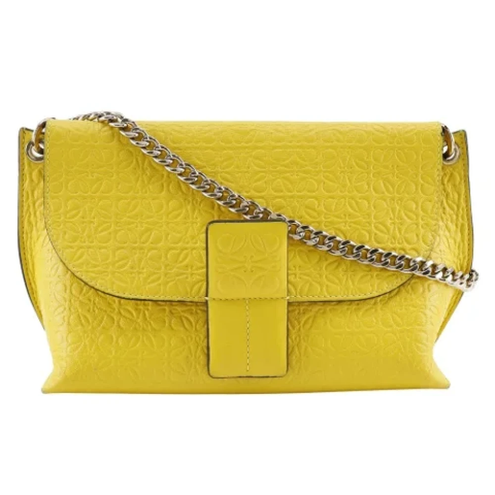 Loewe Pre-owned Leather shoulder-bags Yellow Dames