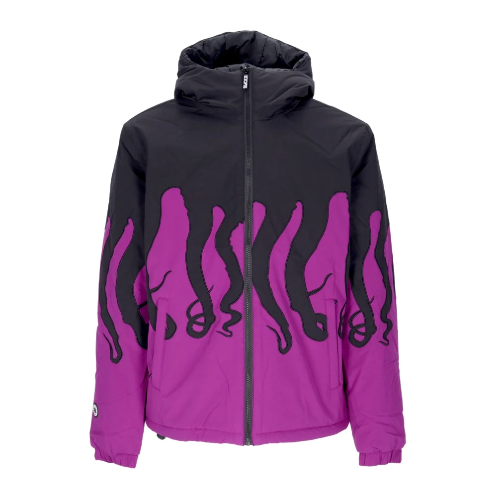 Octopus Paarse Laag Puffer Jas Multicolor Heren