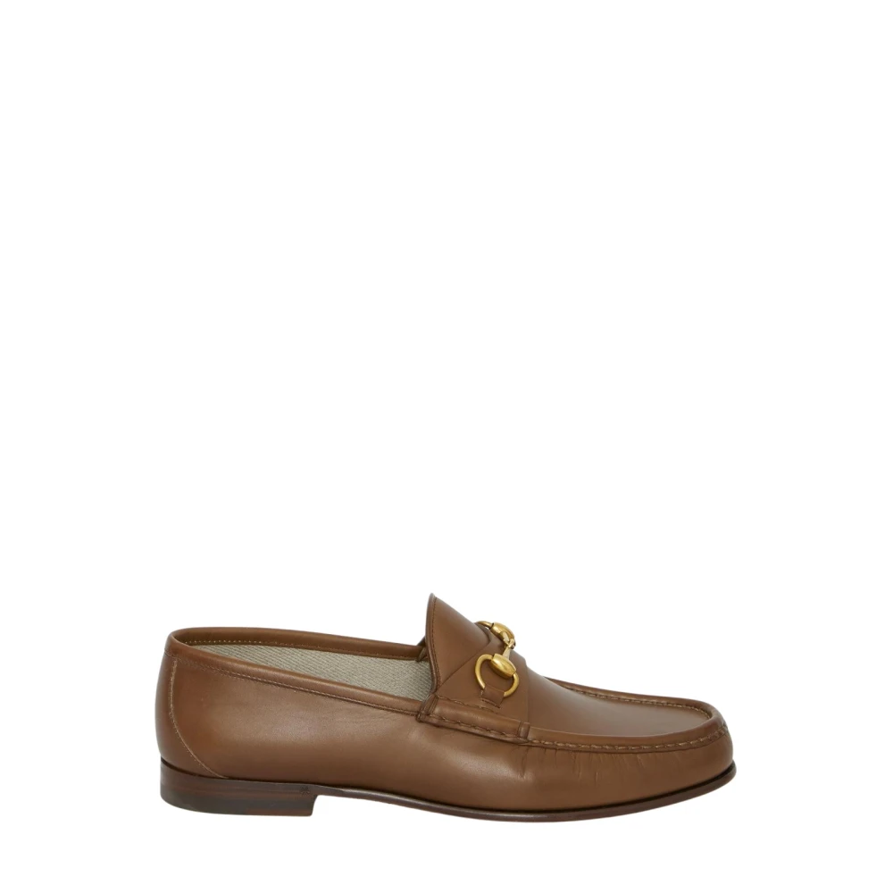Gucci Brun Horsebit Läder Loafers