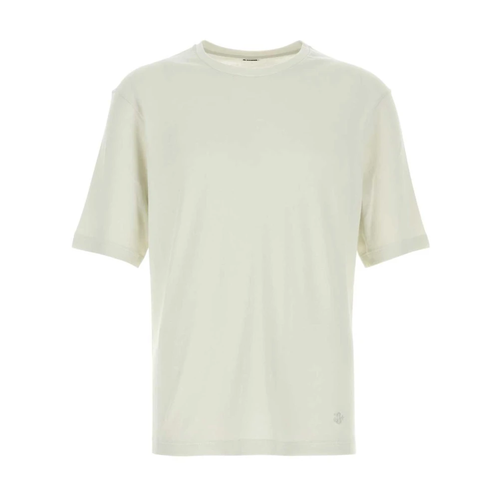 Jil Sander Homme Beige Tops, Taille: L T-Shirt En Jersey De Coton