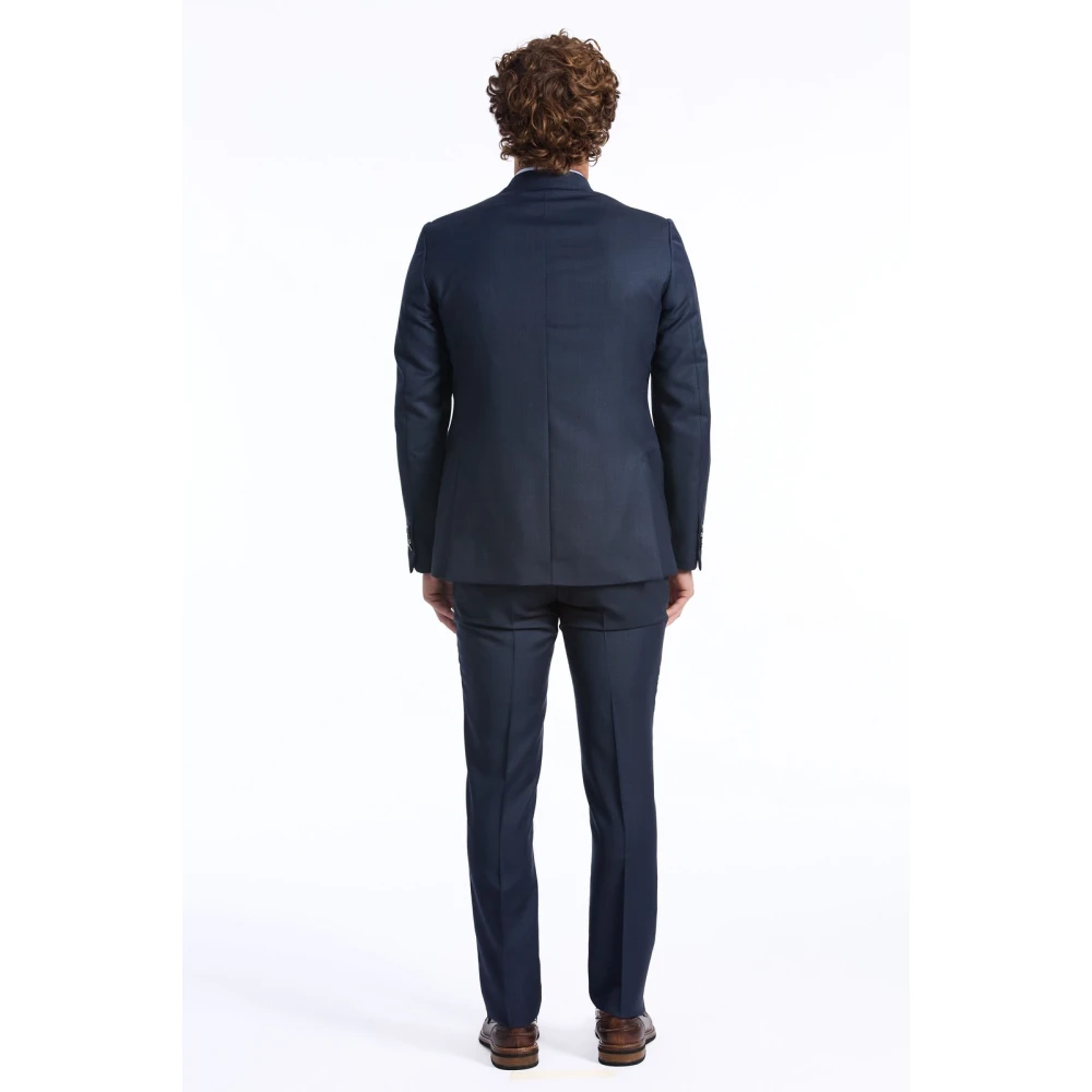 Baldinini Luxe Wollen Pak met Zichtbaar Logo Blue Heren