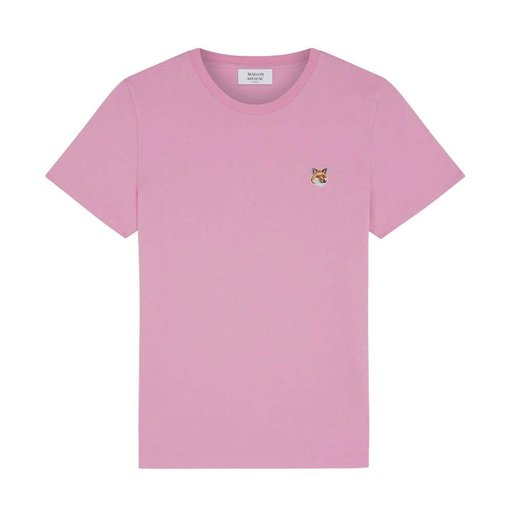 Maison Kitsuné Vos Katoenen T-Shirt Pink Dames