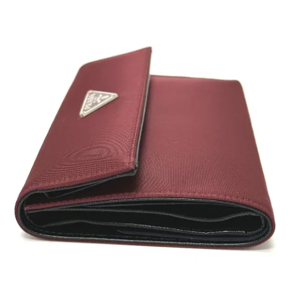 Prada Vintage Pre-owned Leather wallets Red Dames