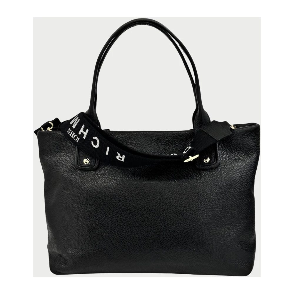 John Richmond Zwarte Shopper met Logoband Black Dames