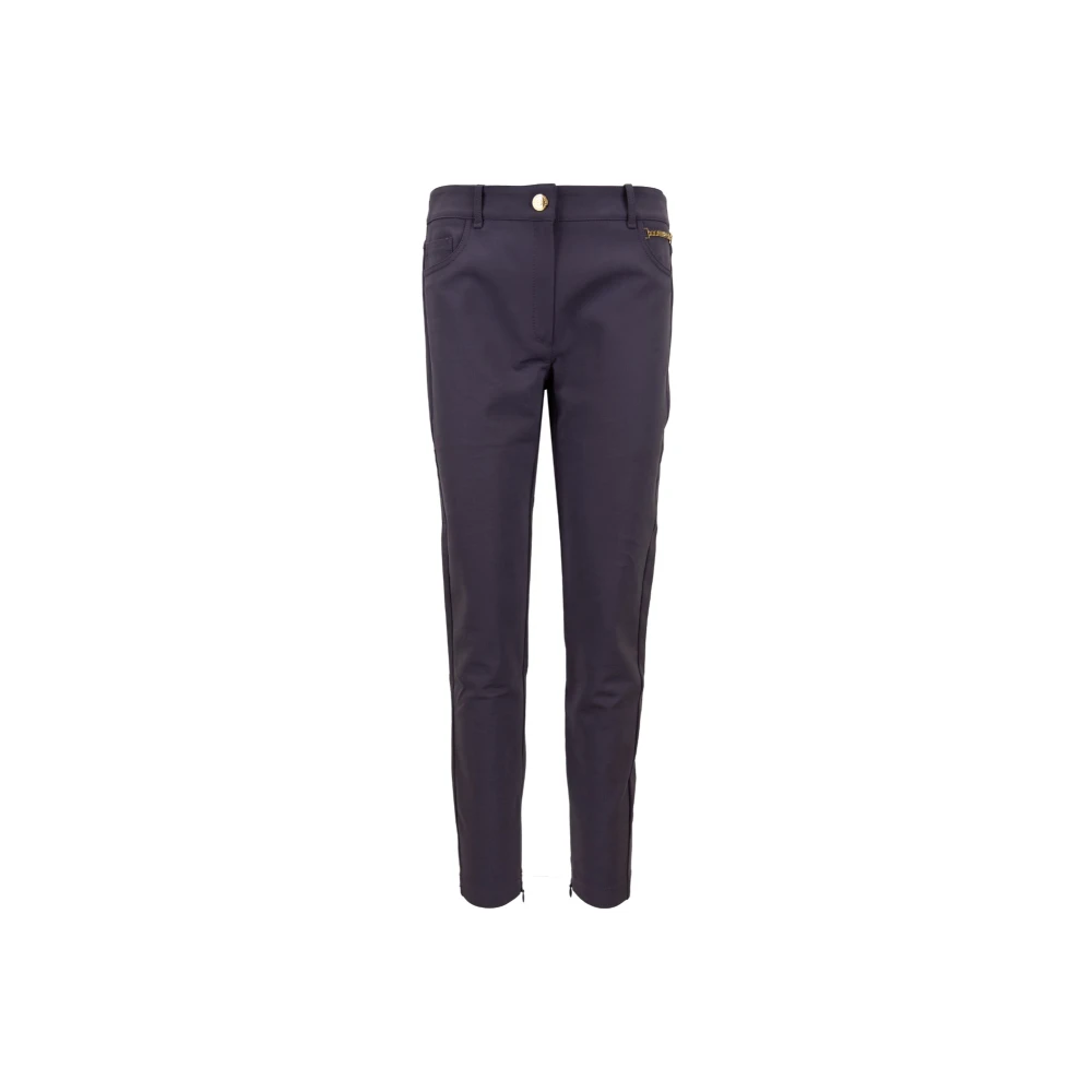 Elisabetta Franchi Rits Knoop Damesbroek Purple Dames