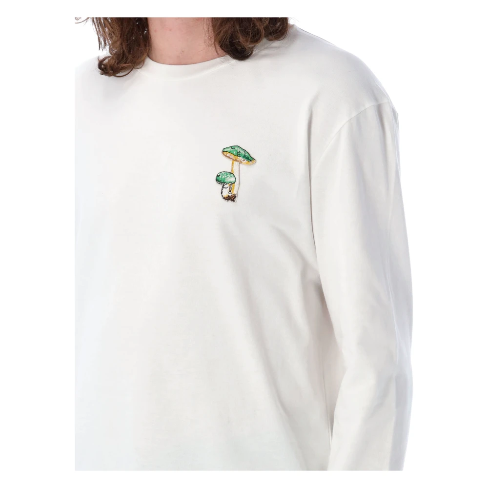 Jil Sander Lange Mouw Mushroom T-Shirt White Heren