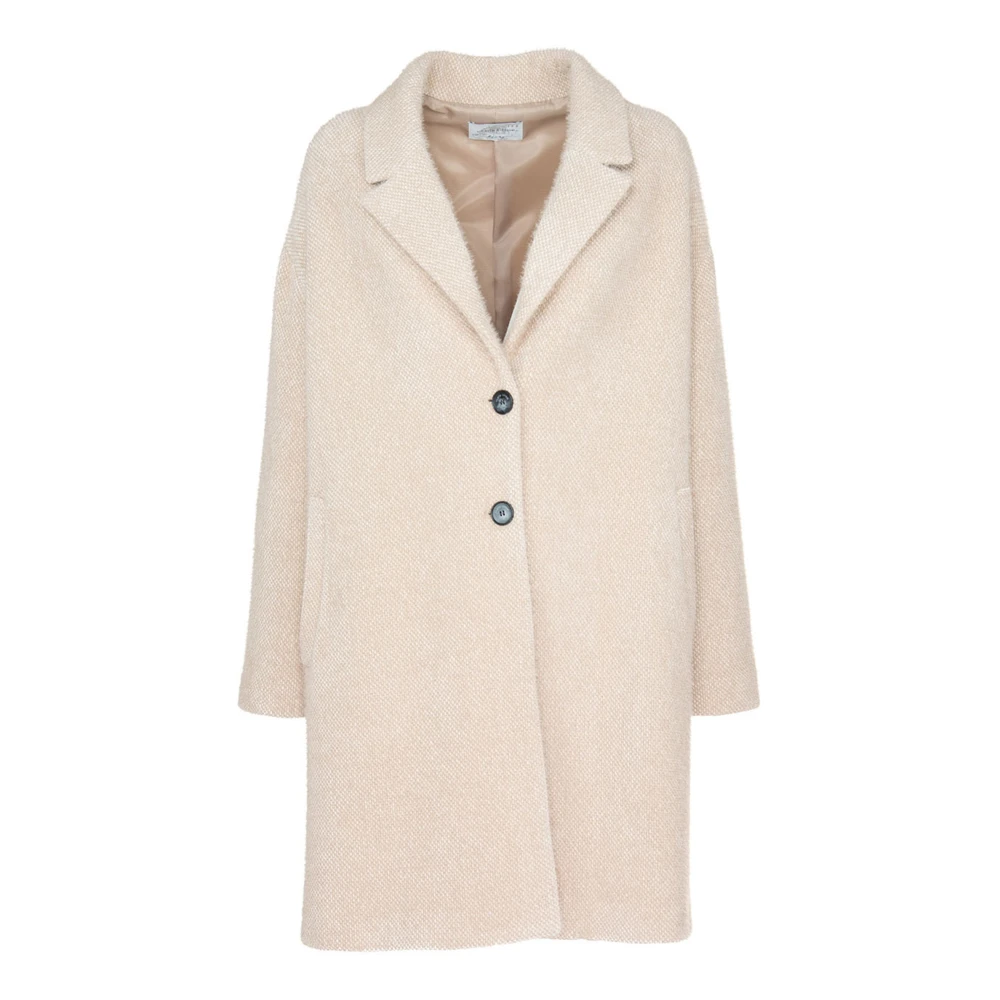 Vicario Cinque Rijstekorrel Gebreide Jas Cesilia Beige Dames