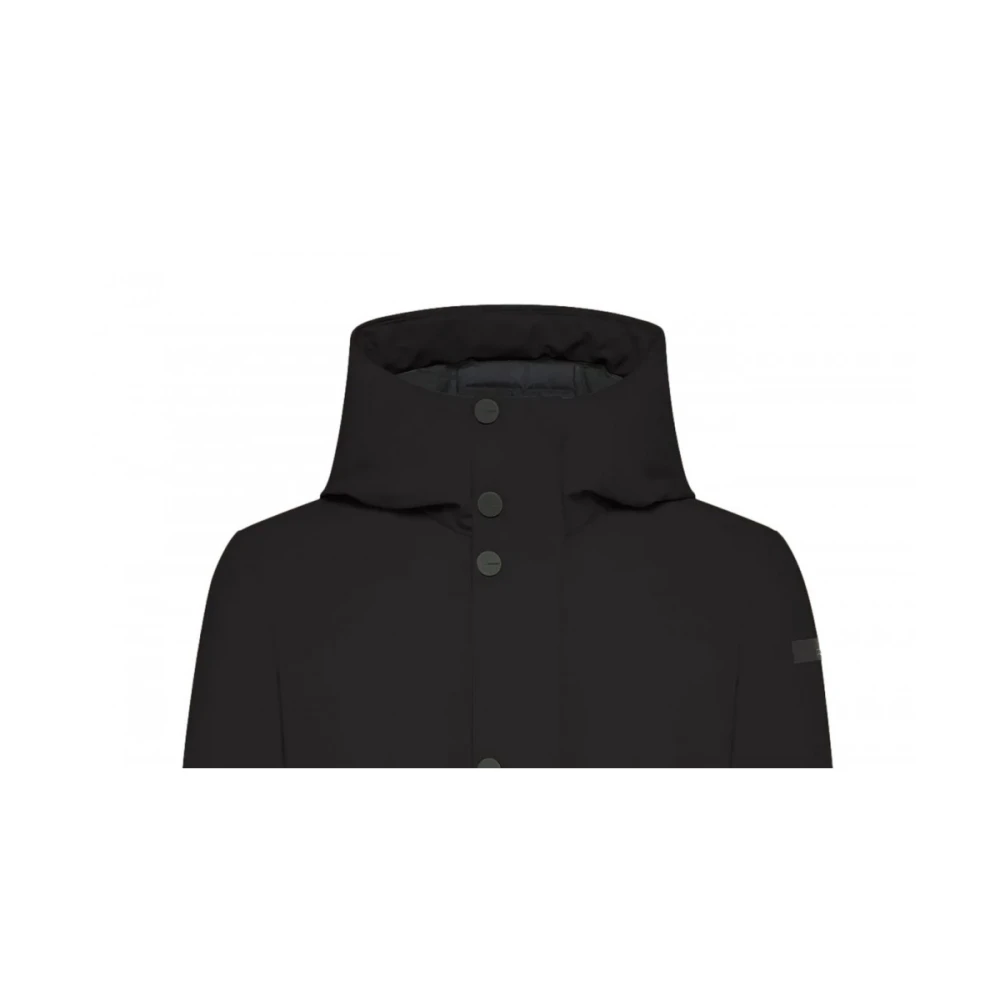 RRD Zwarte Parka Jas met Surflex Stof Black Heren