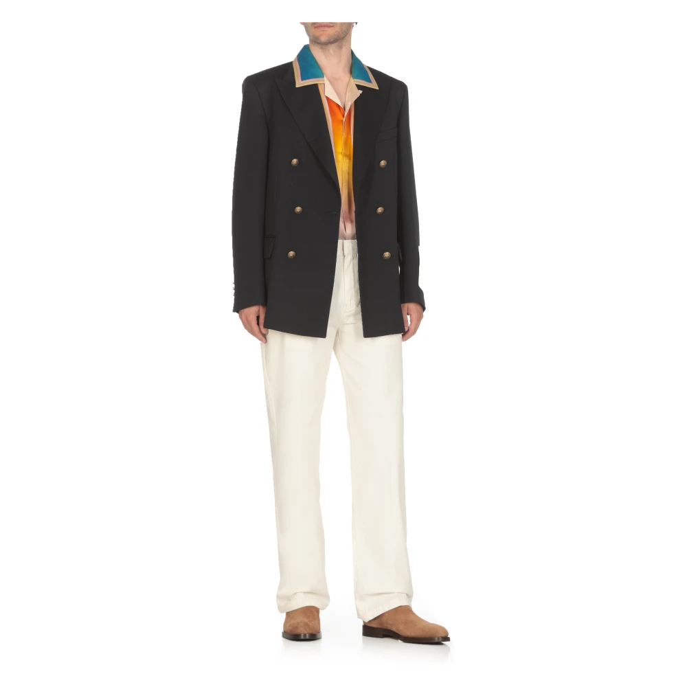 Casablanca Souvenir Zijden Twill Overhemd Multicolor Heren