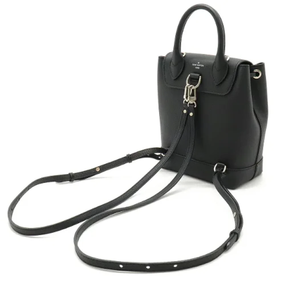 Louis Vuitton Vintage Pre-owned Leather backpacks Black Dames