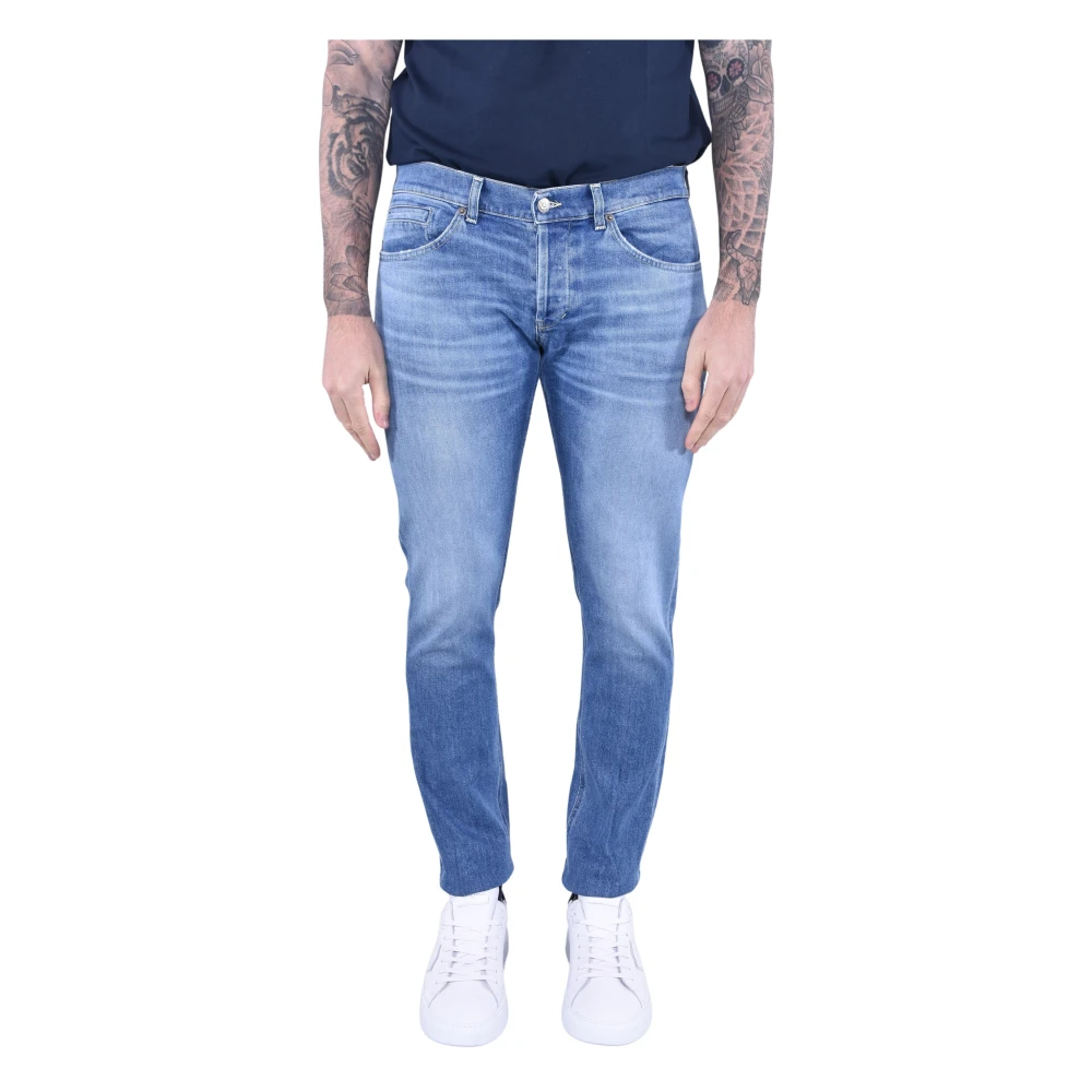 Dondup Skinny Fit Lage Taille Jeans Blue Heren