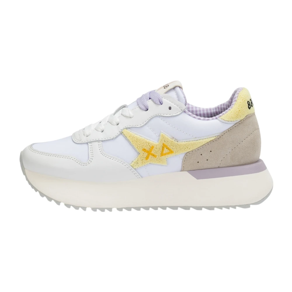 Sun68 Big Stargirl Spongee Logo Dames Schoenen Wit