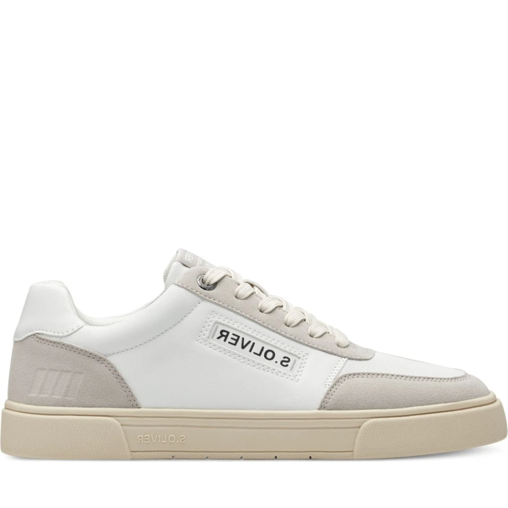 S.oliver Men's White Sneakers, 7 Uk, Grey Trainers For