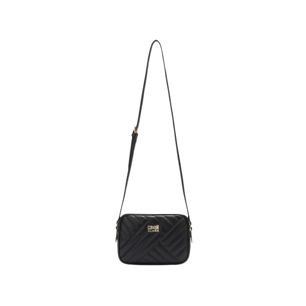 Roberto Cavalli , Cross Body Bags, Female, Black, One Size, Stylish Chain Shoulder Bag