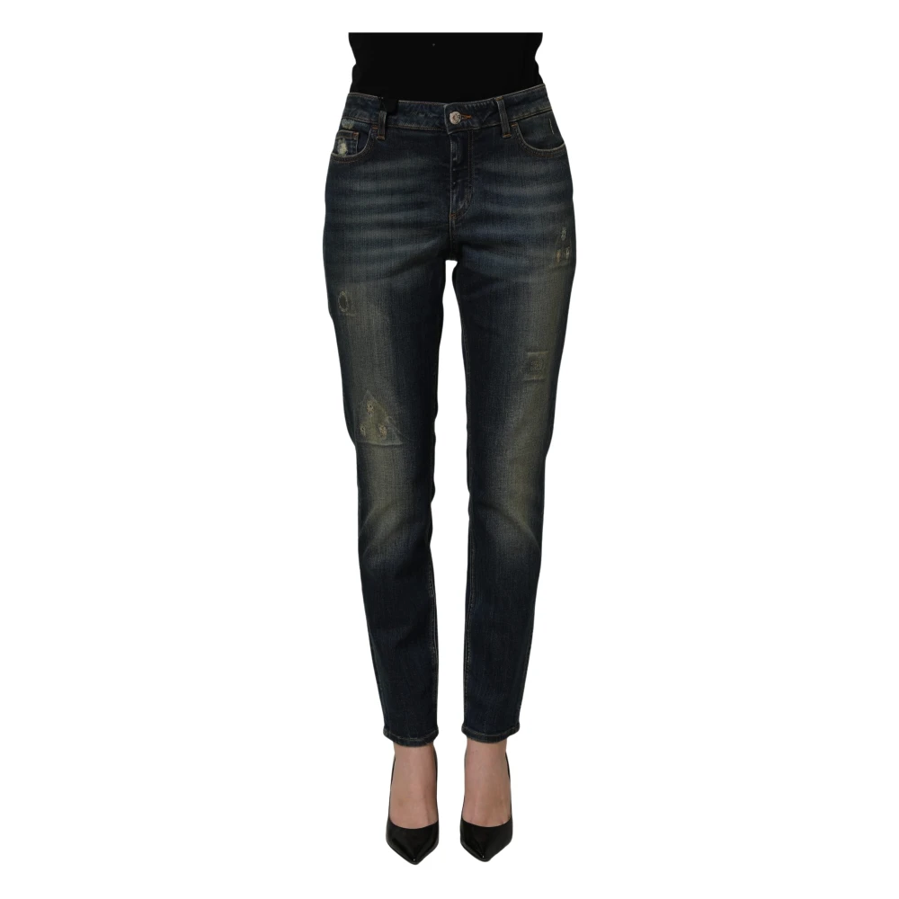 Dolce & Gabbana Blue Cotton Stretch Skinny Denim Jeans - IT46|XL - Image 2