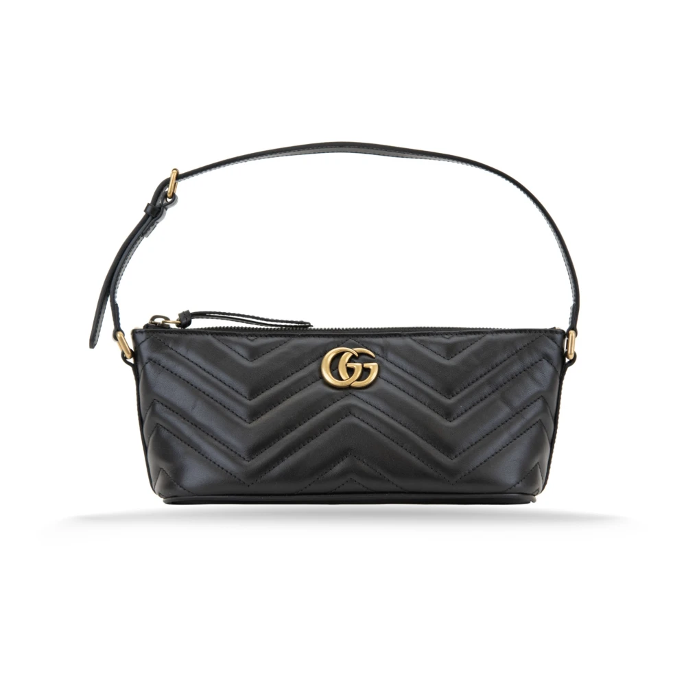 Gucci Leren handtas met rits Black Dames