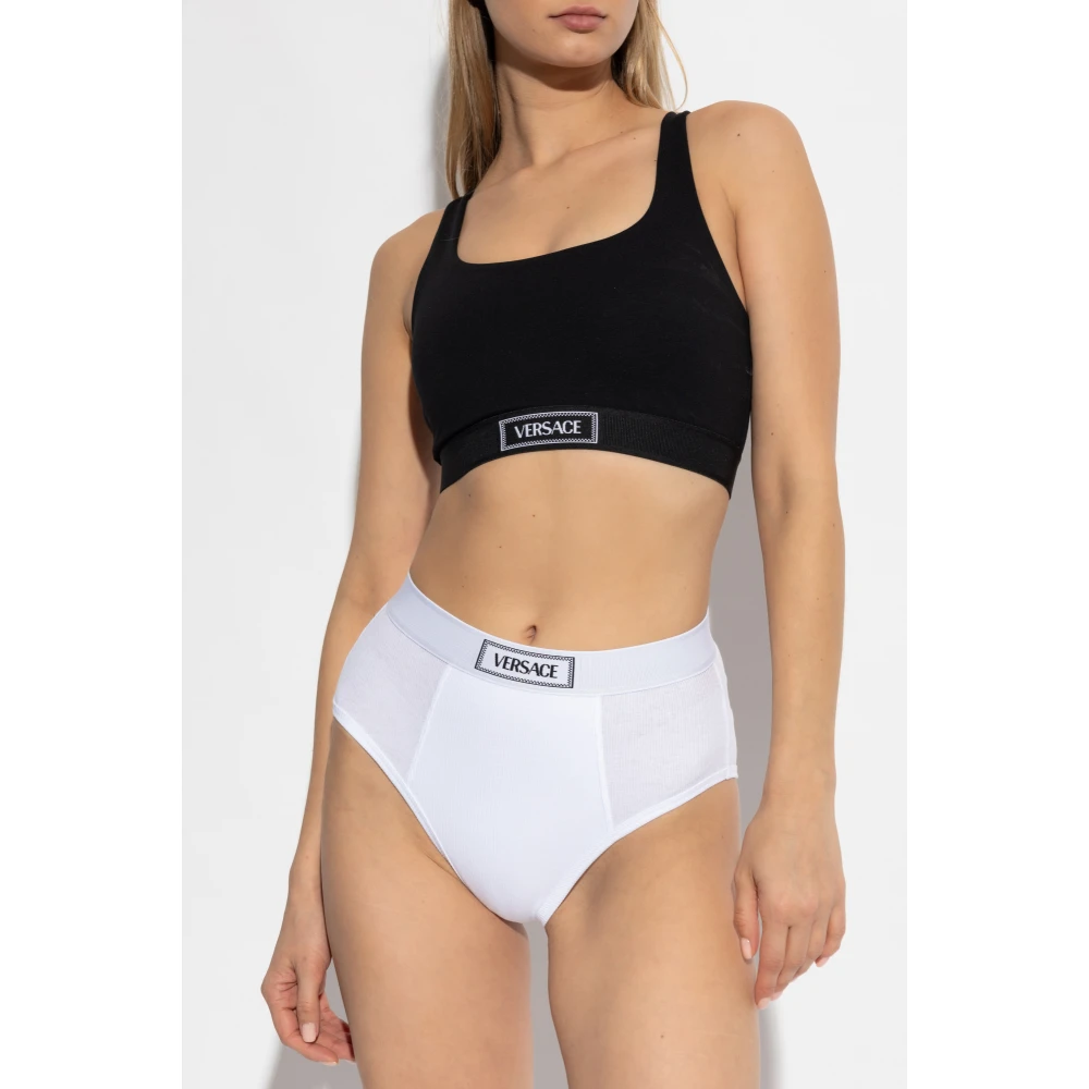 Versace Crop Top Black Dames
