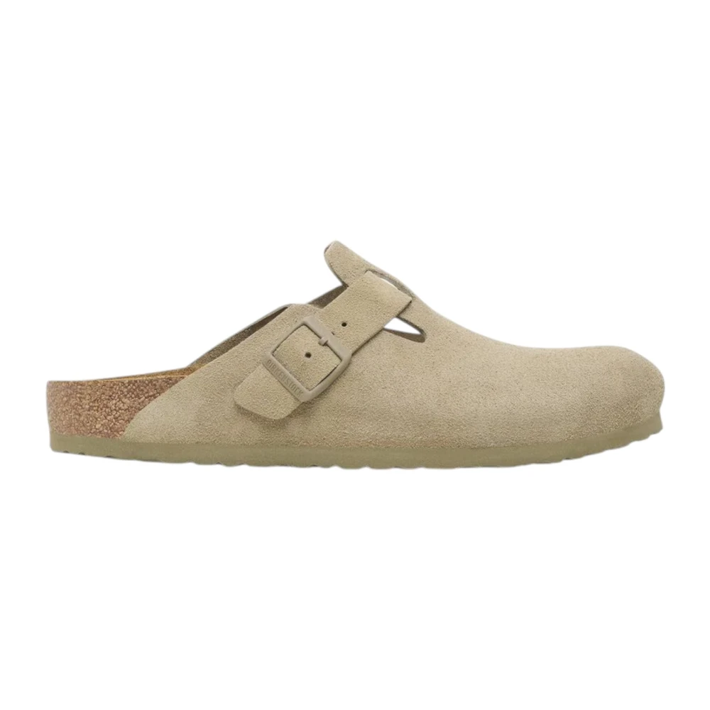 Birkenstock Men's Green Mules, 9 Uk, Boston Suede Sandals Narrow