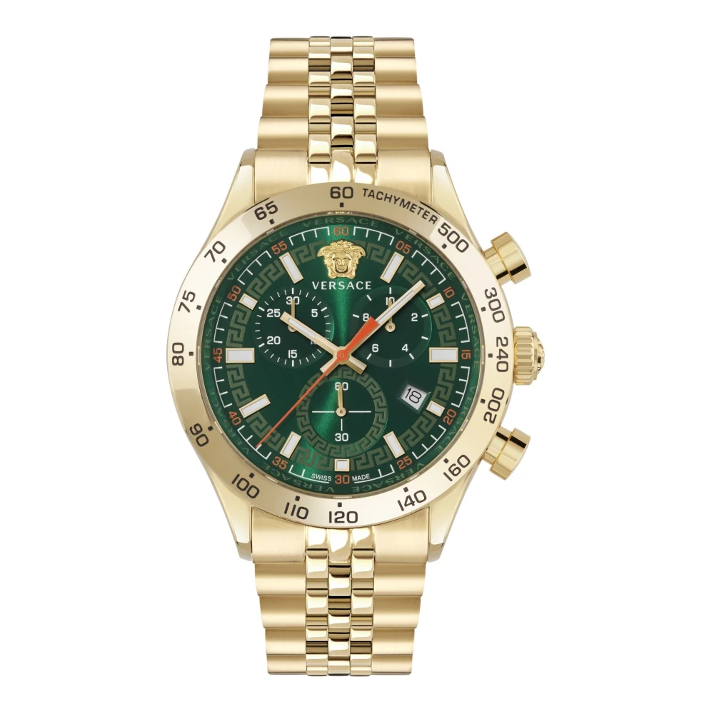 Versace VE2U01225 Hellenyium Chrono green gold Stainless Steel Men's Watch NEW - Image 2